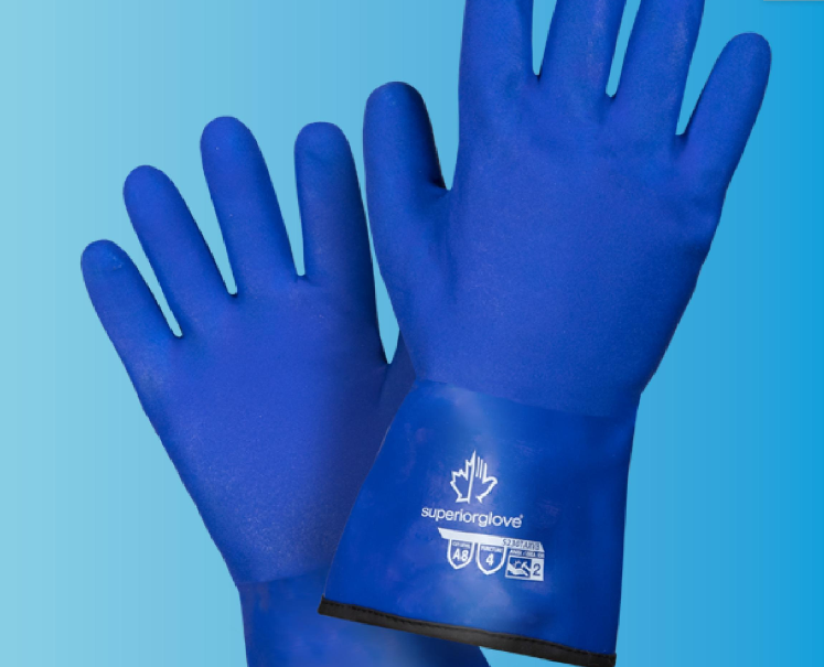 North Sea® Brand Blue Waterproof Industrial Thermal Work Gloves